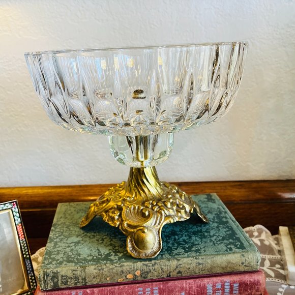 Vintage Other - W.German crystal pedestal bowl